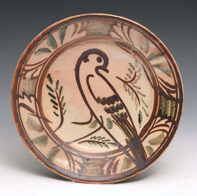 Appraisal: Seth Cardew British b 'Bird' dish Wenford Bridge stonewareimpressed potter's