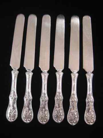 Appraisal: Set of Tiffany Sterling Silver Knives even blades are sterling