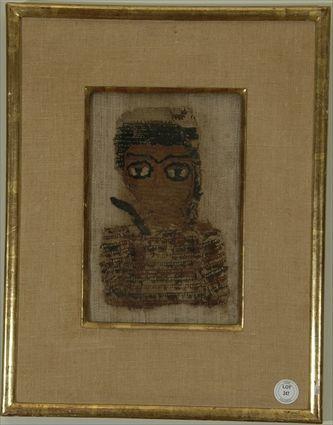 Appraisal: Coptic Woven Textile with Figure of Woman in x in