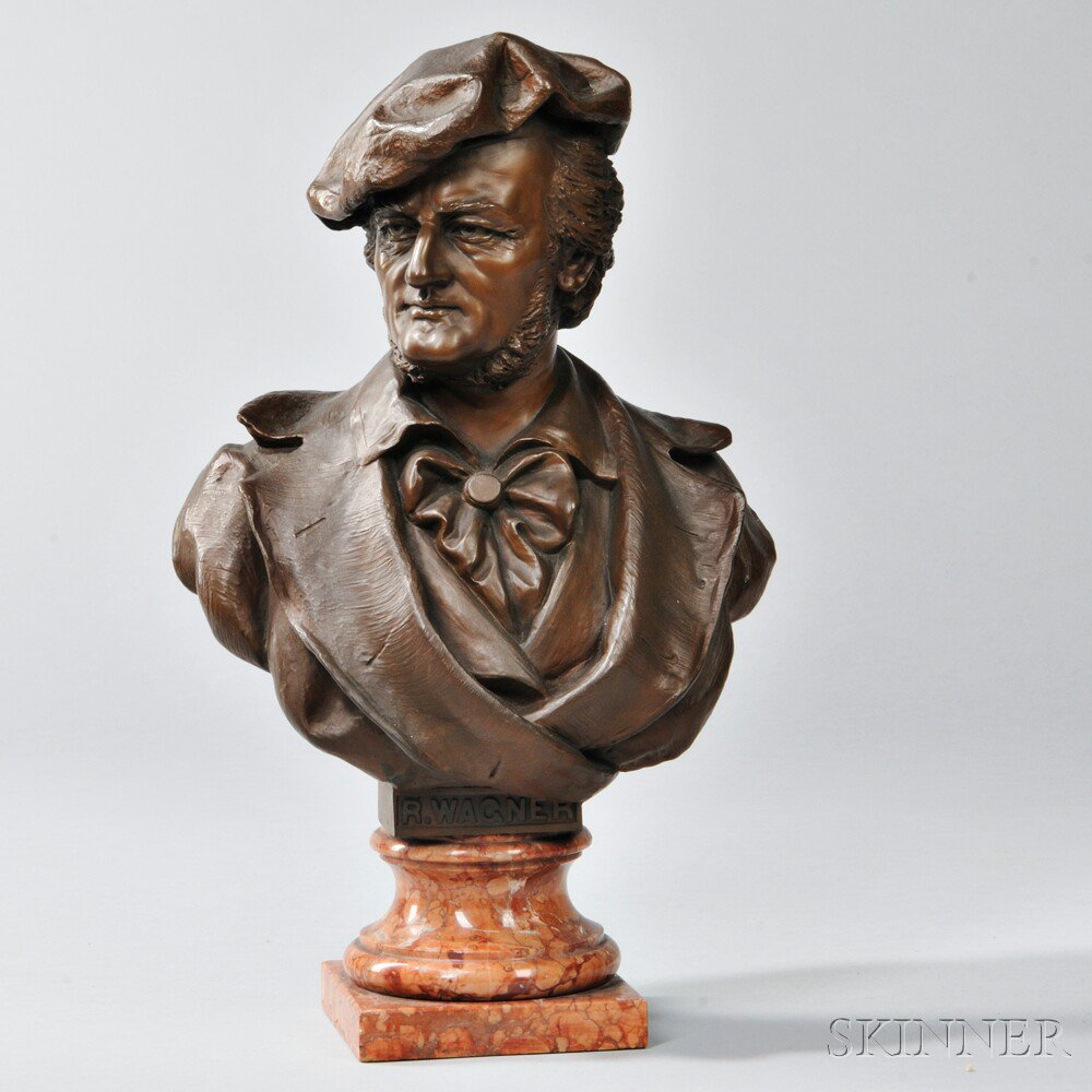 Appraisal: Bronze Bust of Richard Wagner probably Austria last quarter th