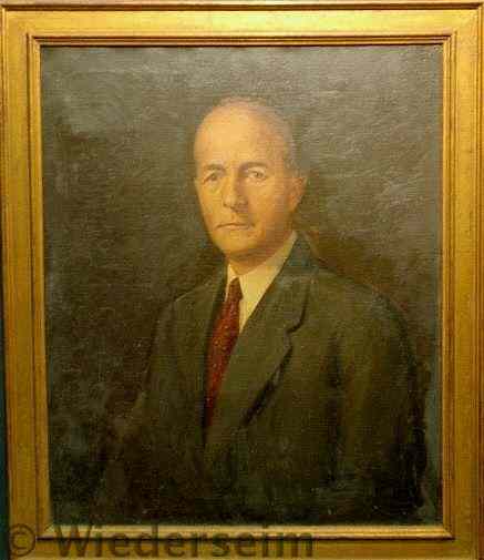 Appraisal: Oil on canvas portrait of Edwin J Schoettle unsigned x