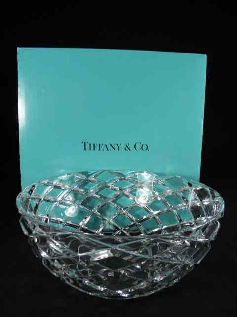 Appraisal: Tiffany Co crystal bowl with a diamond cut pattern Acid