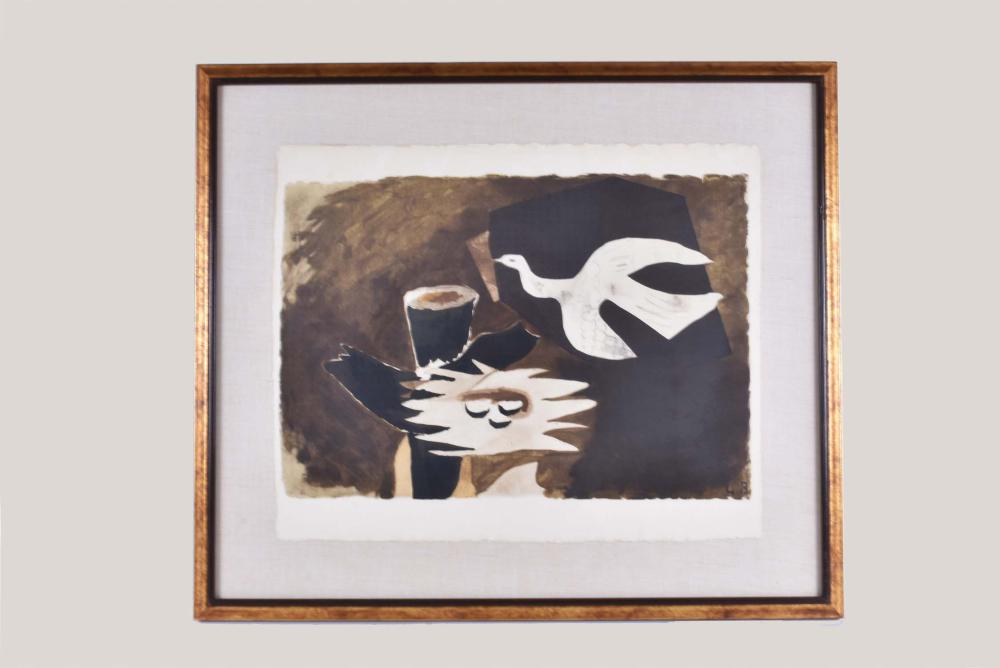 Appraisal: GEORGES BRAQUE FRENCH - PRINTBird Returning to its Nest Monogram