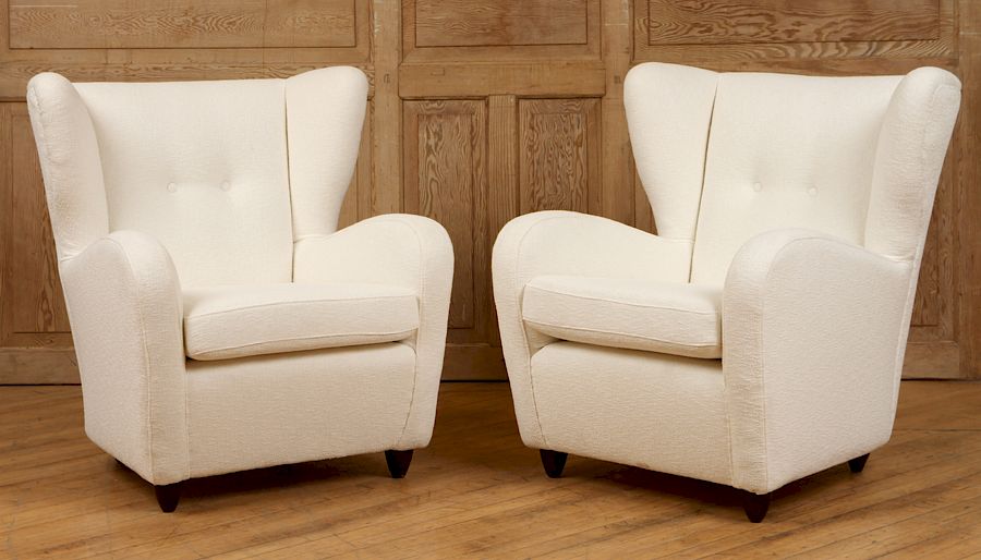 Appraisal: PAIR ITALIAN ARM CHAIRS MANNER OF GIO PONTI A pair