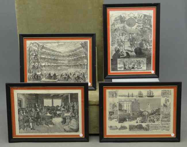 Appraisal: Lot th c historical framed prints