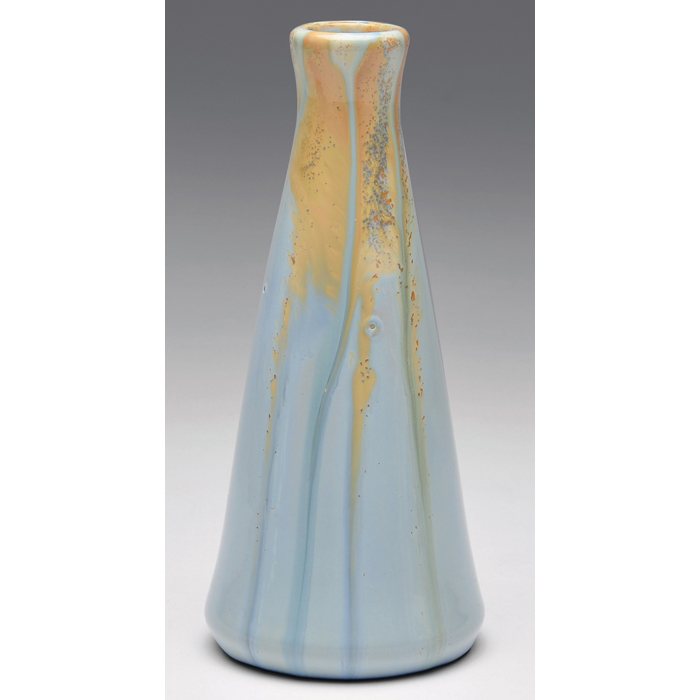 Appraisal: Dalpayrat vase flaring shape under an unusual light blue tan