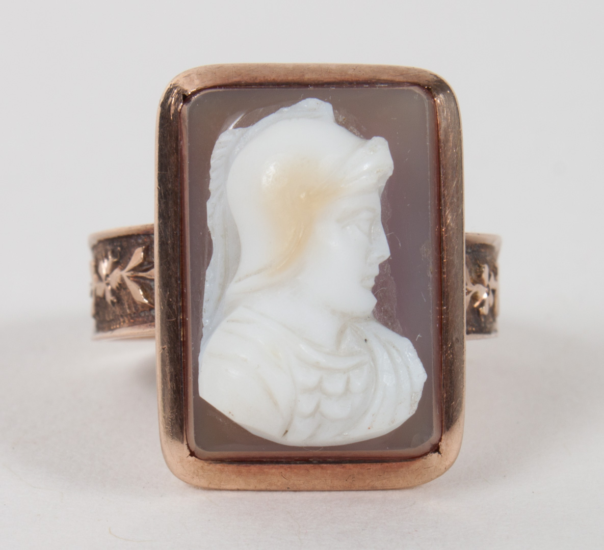 Appraisal: Victorian rose gold sardonyx cameo ring grams