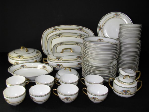 Appraisal: Eighty-eight piece set of H J Co Bavaria floral dinnerware