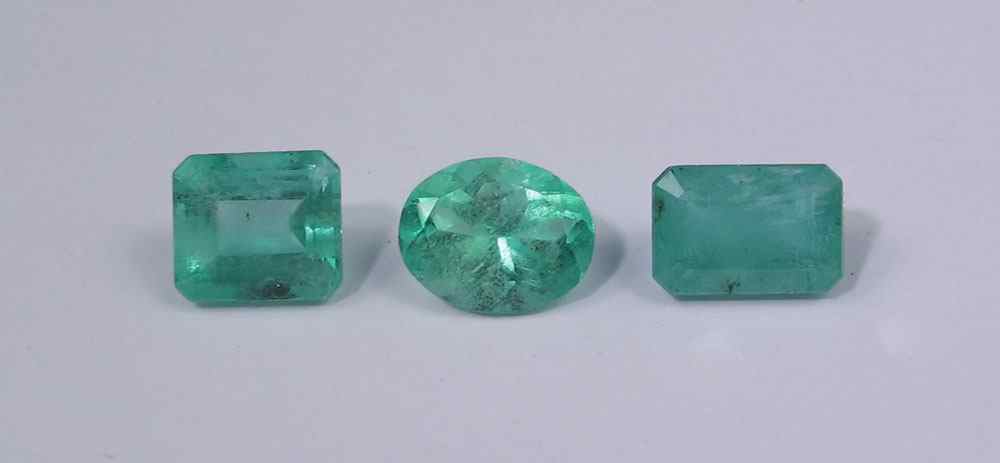 Appraisal: LOOSE EMERALDS - ALL OVER CT EACH Emerald cut emerald