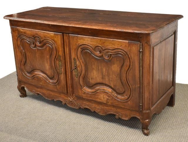 Appraisal: French Provincial Louis XV period walnut sideboard th c having