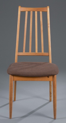 Appraisal: Danish Teak Side Chair Upholstered brown woolen fabric H x