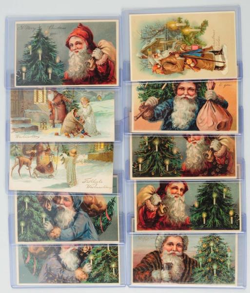 Appraisal: Lot of Santa Postcards Lot has all PFB publisher Four