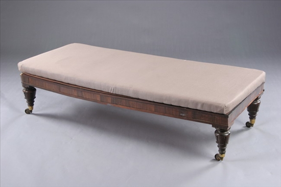 Appraisal: GEORGE IV ROSEWOOD BANQUET th century without bolster Rectangular top