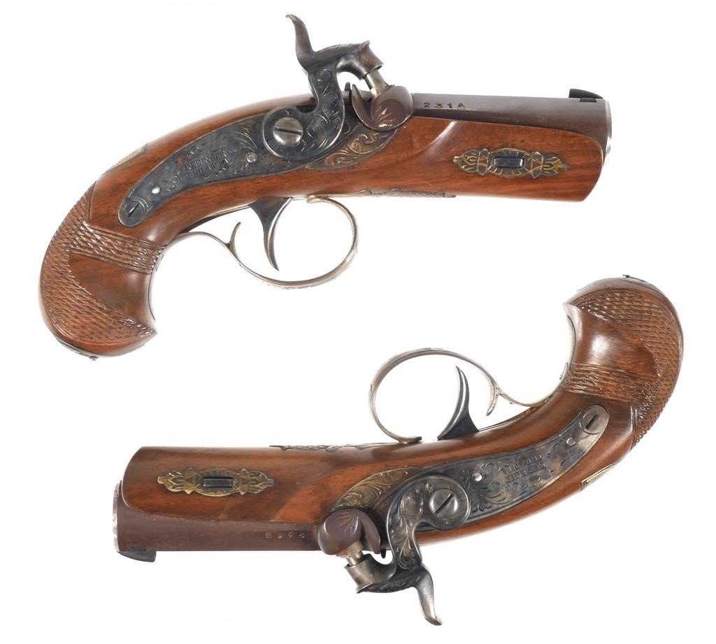 Appraisal: U S Historical Society Henry Deringer commemorative pistol set This