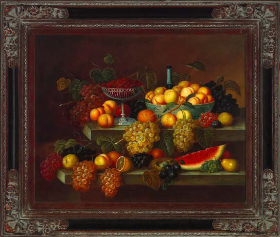 Appraisal: Continental School st Century Lush Still Life with Fruit oil