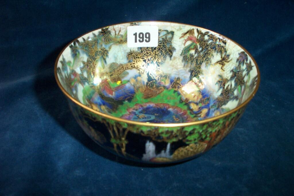 Appraisal: A Wedgwood Fairyland lustre bowl with printed infilled and gilded