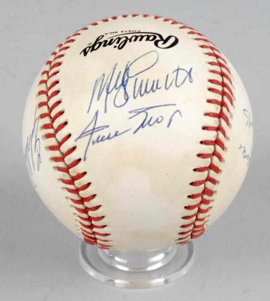 Appraisal: Autographed Official National League Baseball Autographed by six members of