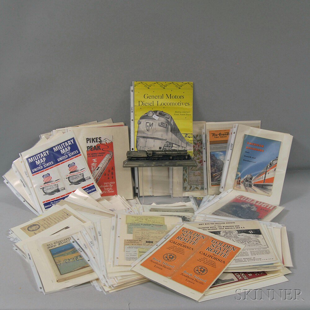 Appraisal: Lot of Railroad Ephemera and Collectibles late th th century