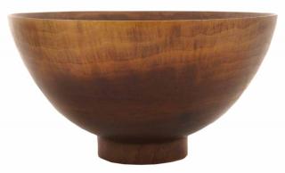 Appraisal: Edward Moulthrop American - footed cherry wood bowl finely turned