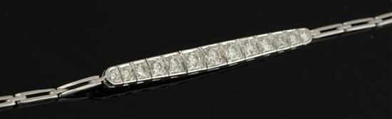 Appraisal: An Edwardian diamond bracelet Comprising thirteen graduated old European cut