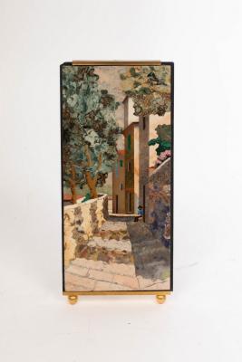 Appraisal: A modern pietra dura panel by Ugolini with easel style