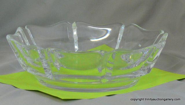 Appraisal: Artist Signed Numbered Glass Console Bowl - Heavy hand formed