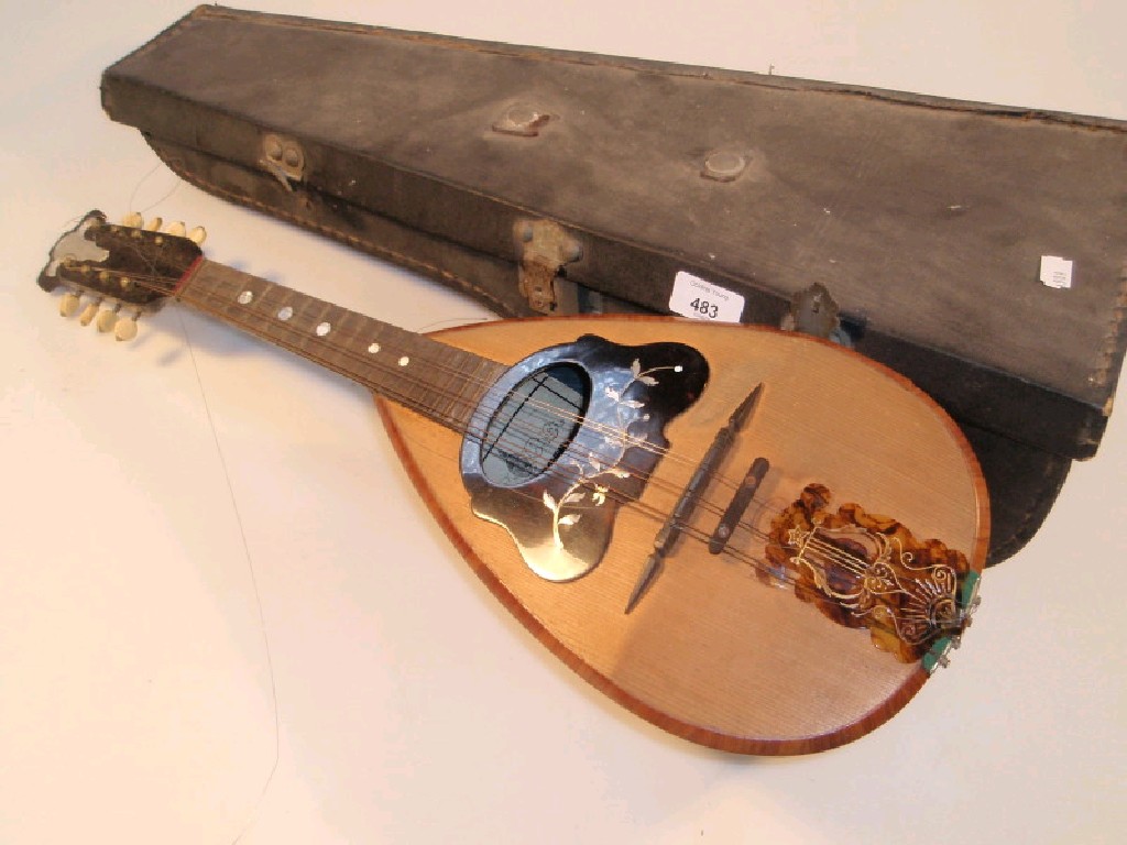 Appraisal: A cased Gennaro Maglioni mandolin