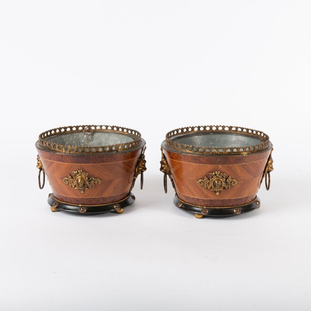 Appraisal: PAIR OF TH C CONTINENTAL JARDINIERES A pair of th