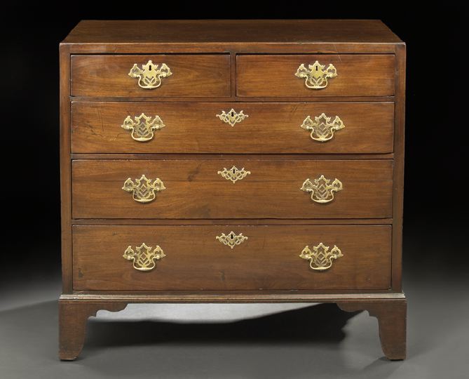 Appraisal: George III Mahogany Chest fourth quarter th century the rectangular