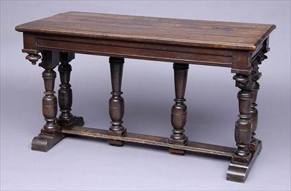 Appraisal: Italian Walnut Trestle TableProvenance Salander-O'Reilly Galleries in Manhattan