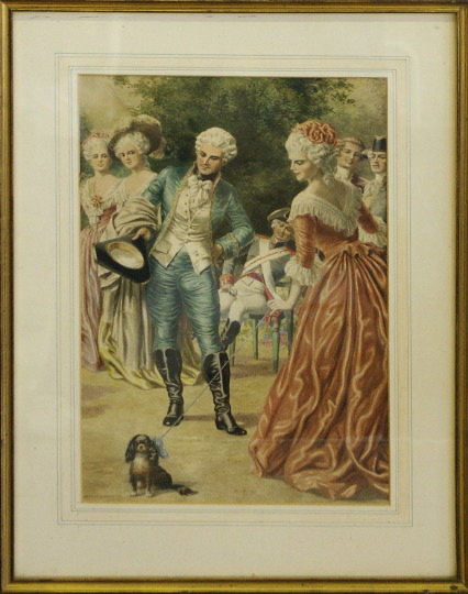 Appraisal: Arthur Barrett British Early th Century Courting Scene - Maiden