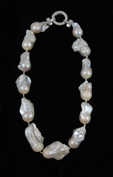 Appraisal: BAROQUE PEARL CHOKER measuring inches in length and strung with