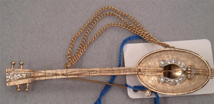 Appraisal: D'Monili mandolin brooch Estimate -