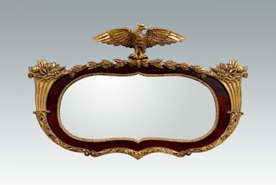 Appraisal: Classical style gilt wood mirror carved and gilt wood and