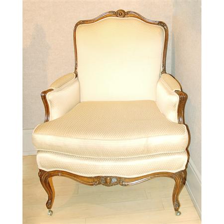 Appraisal: Louis XV Style Walnut Bergere Estimate -