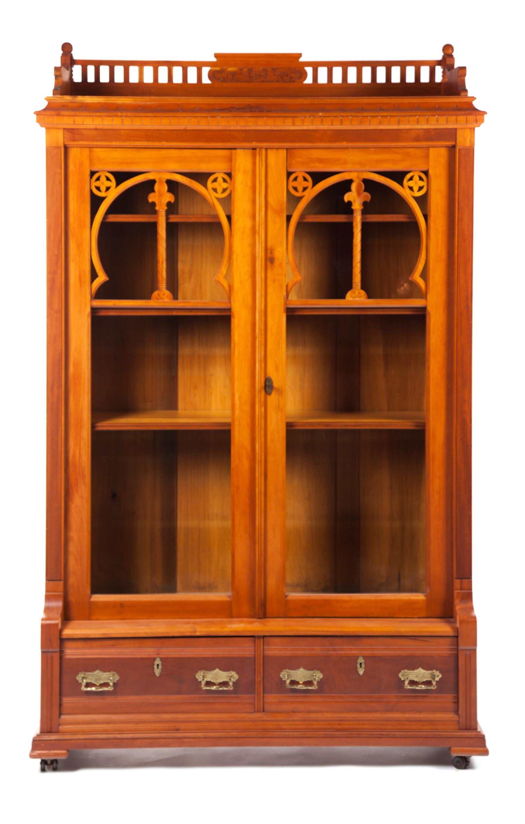 Appraisal: BEAUTIFUL VICTORIAN TWO-DOOR LIBRARY CASE American th quarter- th century