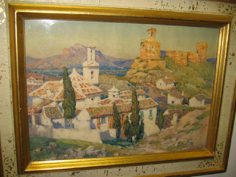 Appraisal: A MOULTON FOWERAKER BRITISH - Spanish landscape watercolor on paper