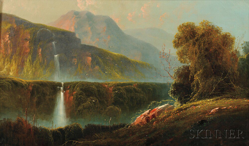 Appraisal: William Louis Sonntag American - Landscape with Waterfall Signed indistinctly