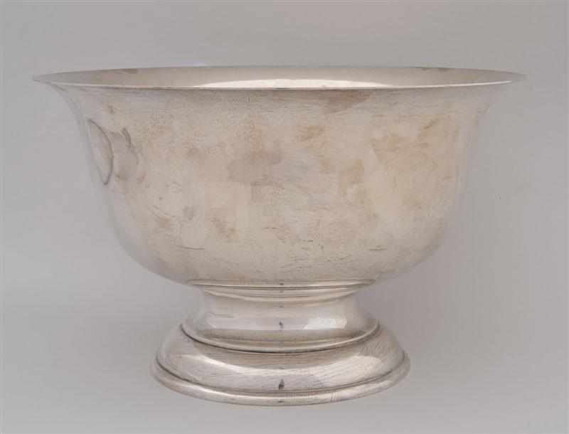 Appraisal: STIEFF SILVER REVERE-FORM PUNCH BOWL Unembellished with everted rim and