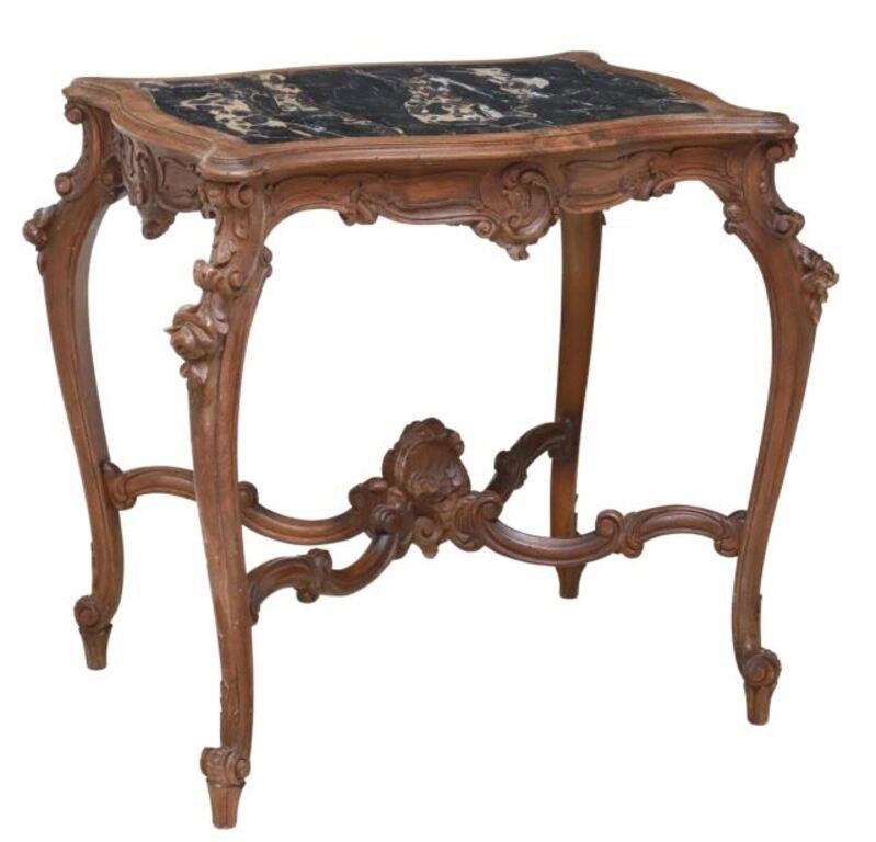 Appraisal: Louis XV style side table having an inset marble top