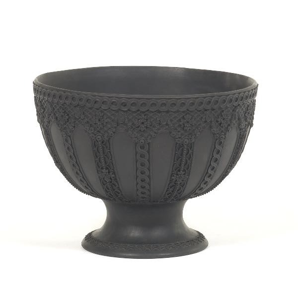 Appraisal: LARGE WEDGWOOD ENGLAND BASALT CENTERPIECE FOOTED BOWL x Deep bowl