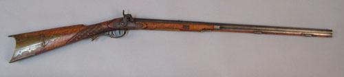 Appraisal: Half stock Kentucky boys percussion rifle ca with half round