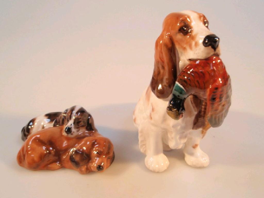 Appraisal: A Royal Doulton figure HN spaniel with pheasant and HN