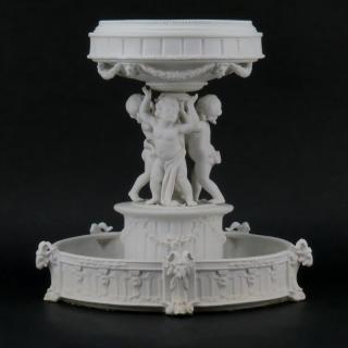 Appraisal: th Century Sevres Style Bisque Porcelain Centerpiece th Century Sevres