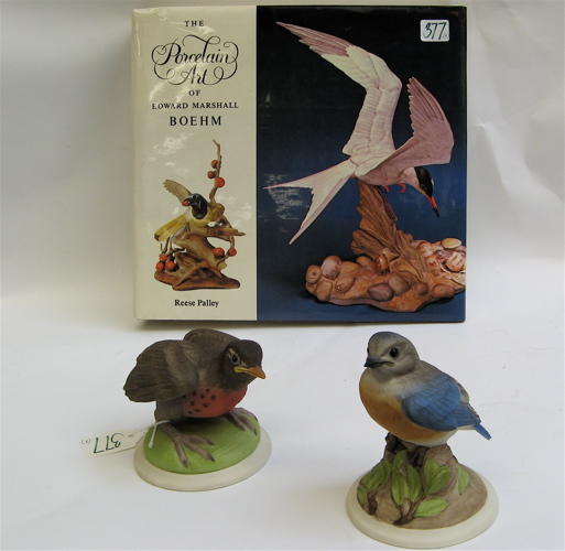 Appraisal: BOEHM PORCELAIN FIGURES BOEHM REFERENCE BOOK pieces total the two