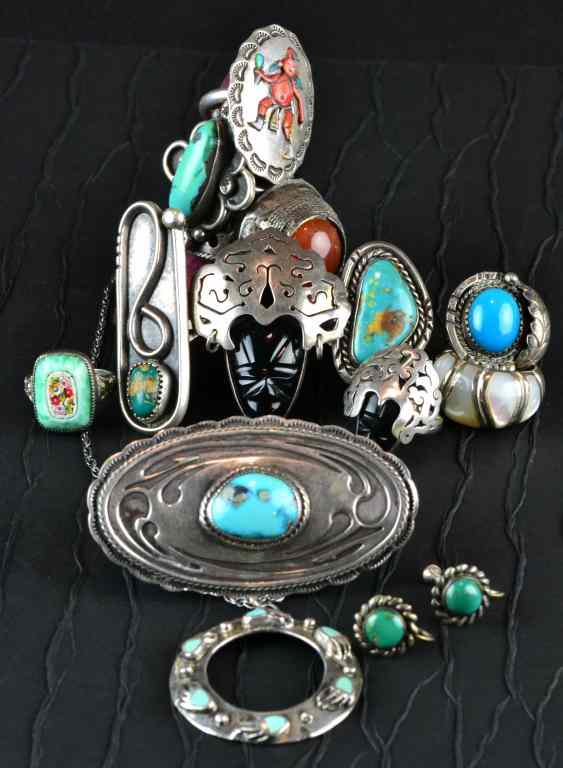 Appraisal: Pcs Mexican Sterling JewelryConsisting of ten finger and toe rings