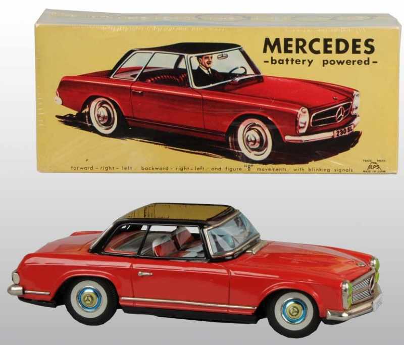 Appraisal: Lot of Tin Mercedes Automobile Toys Description Japanese Working Includes