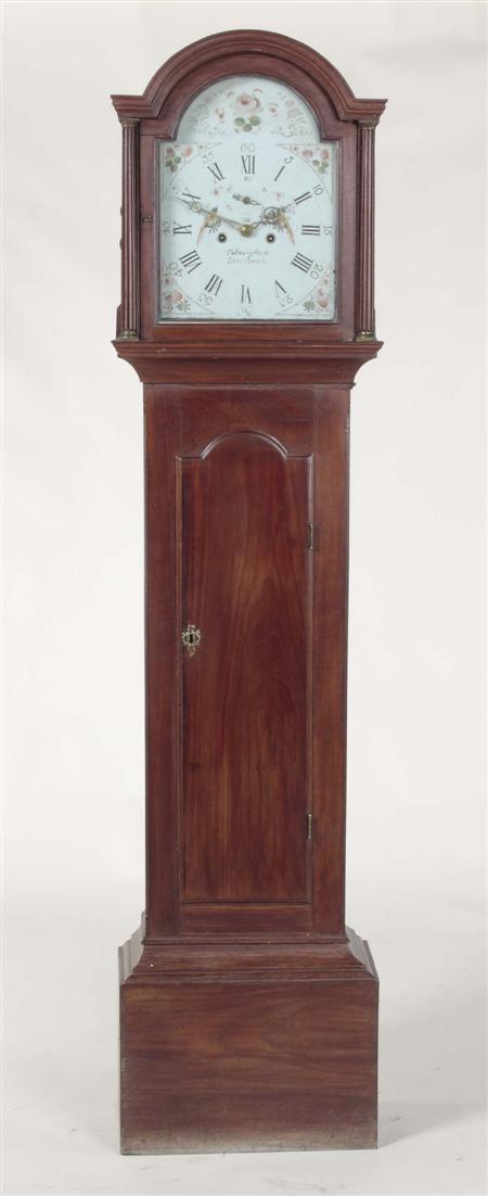 Appraisal: A th century mahogany eight day long case clock By