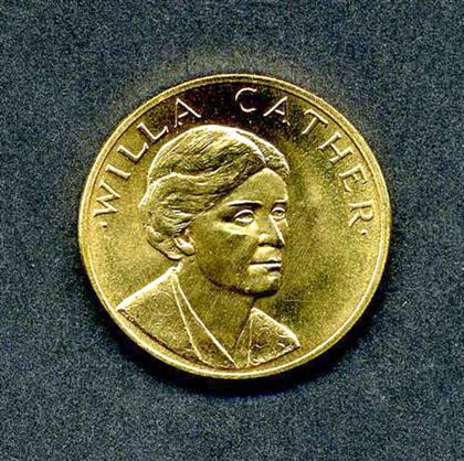 Appraisal: piece Gold Medal Willa Cather mm OBV Bust portrait of