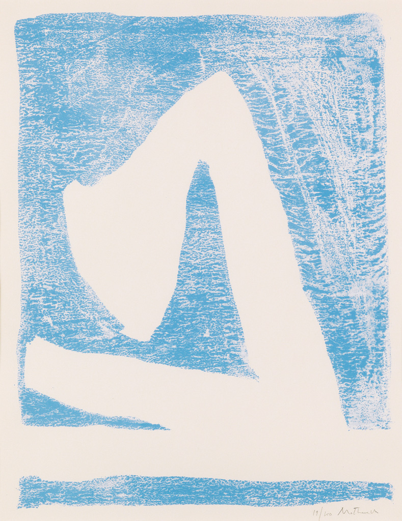 Appraisal: ROBERT MOTHERWELL Summertime in Italy Blue Color lithograph on Rives